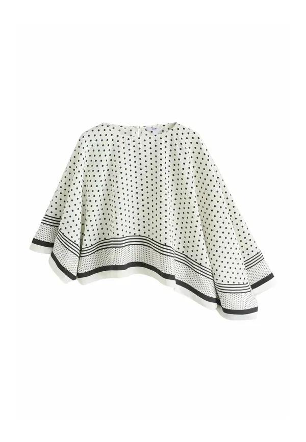 Накидка Next, monochrome polka dot border print, однотонная с узором в горошек