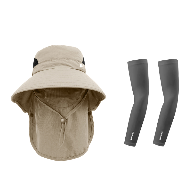 

Полиамидная шляпа от солнца Unisex WARRIOR, sun protection two-piece set[хаки sun protection hat+серый cooling arm sleeves]