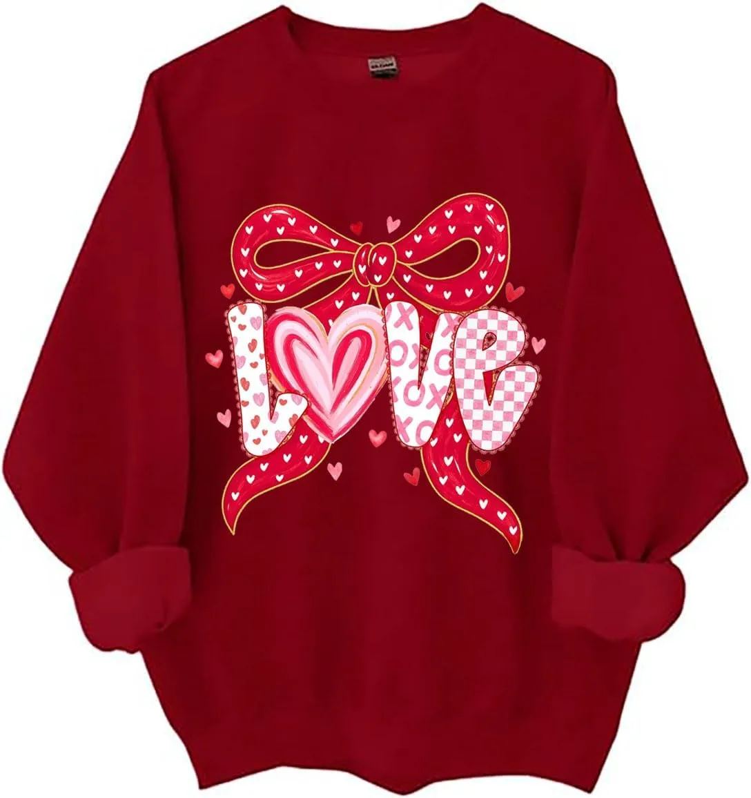 

Кофта Coquette Bow Love, романтичный худи на День святого Валентина LNDOCAI