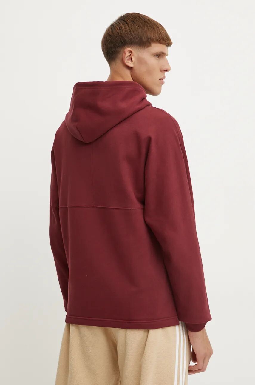 Хлопковая толстовка adidas Originals, гранатовый — фото 4