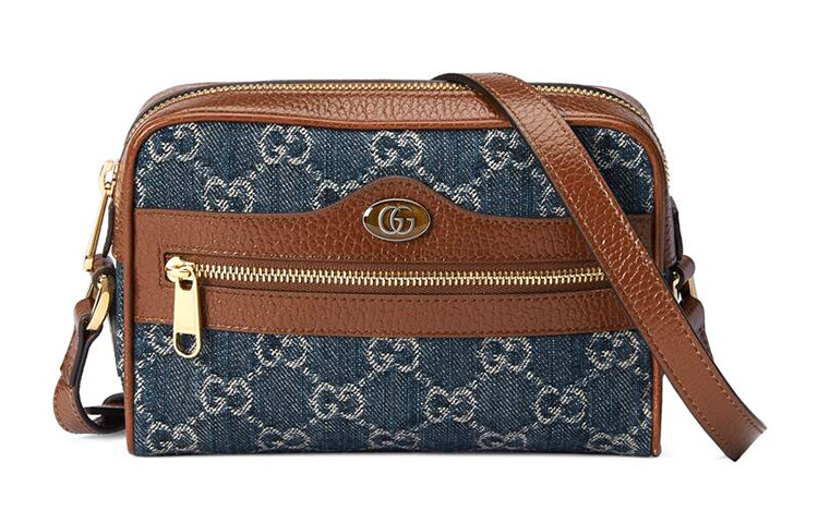 

GUCCI Сумка через плечо Ophidia Denim с кожаной камерой
