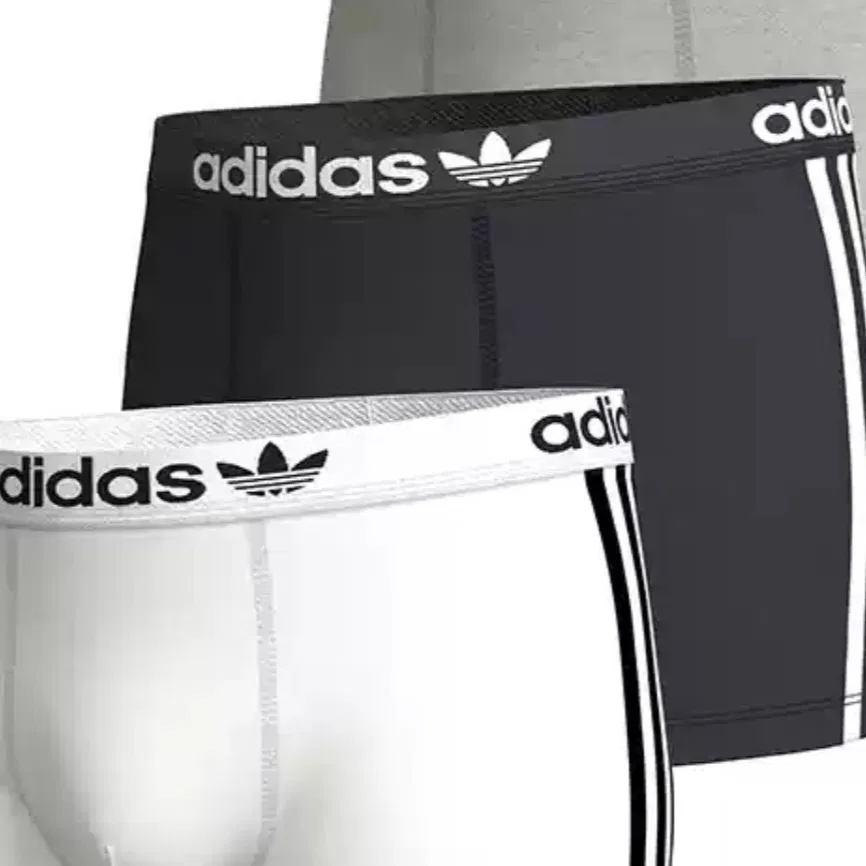 Боксеры 3 шт. Adidas Originals белый/темно-синий/светло-серый — фото 3