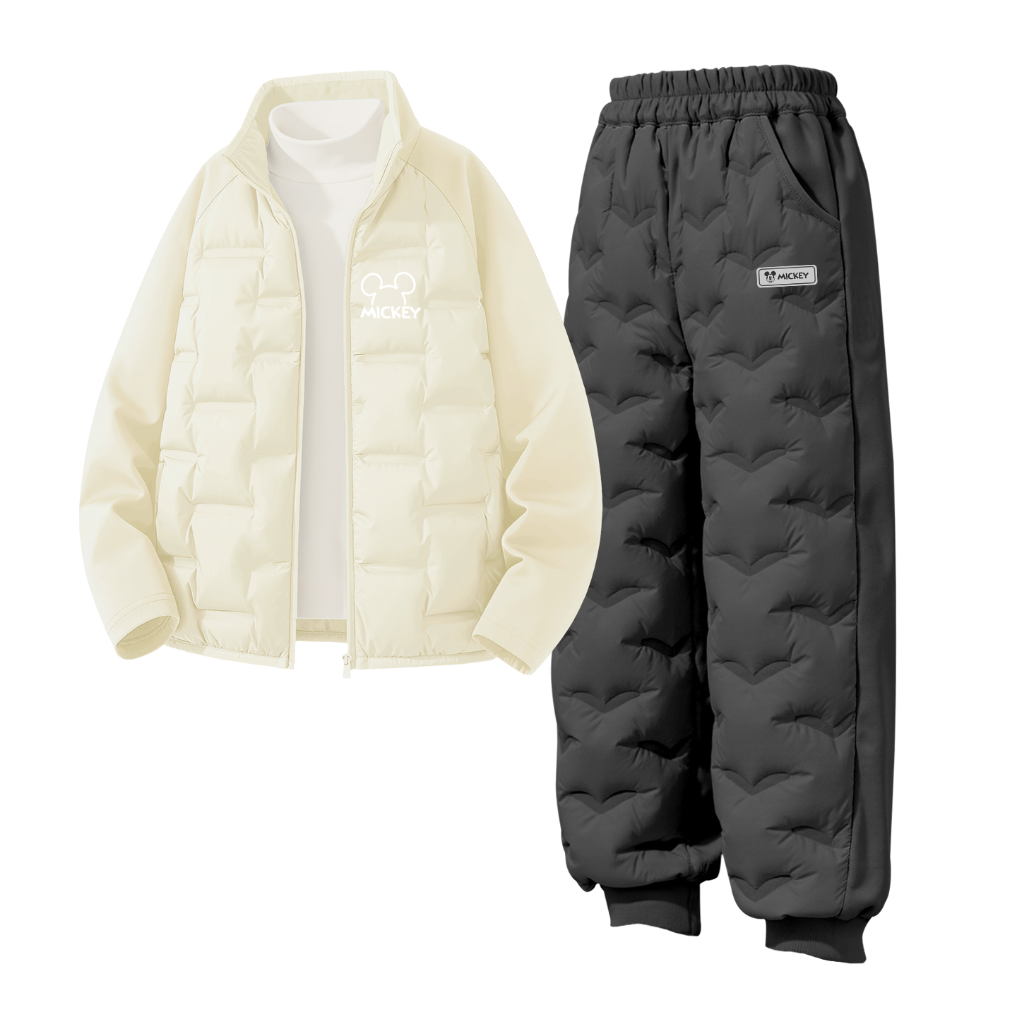 

Детская повседневная спортивная одежда Disney, [thickened and fleece-lined]thick board di line kmi+di h square hook-and-loop k темно-серый