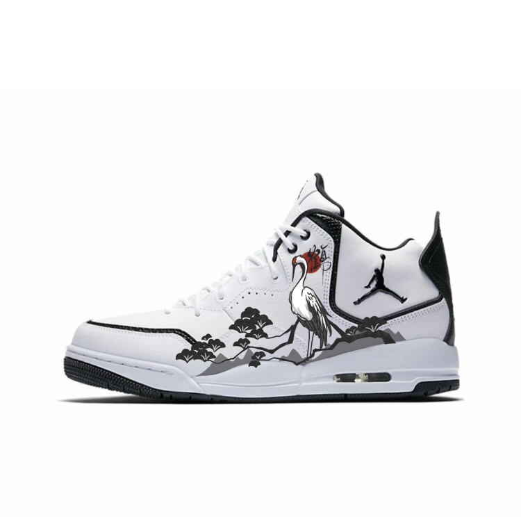 

Jordan Кроссовки баскетбольные Courtside 23 Wear-Resistant Mid-Top Vintage мужские Black White