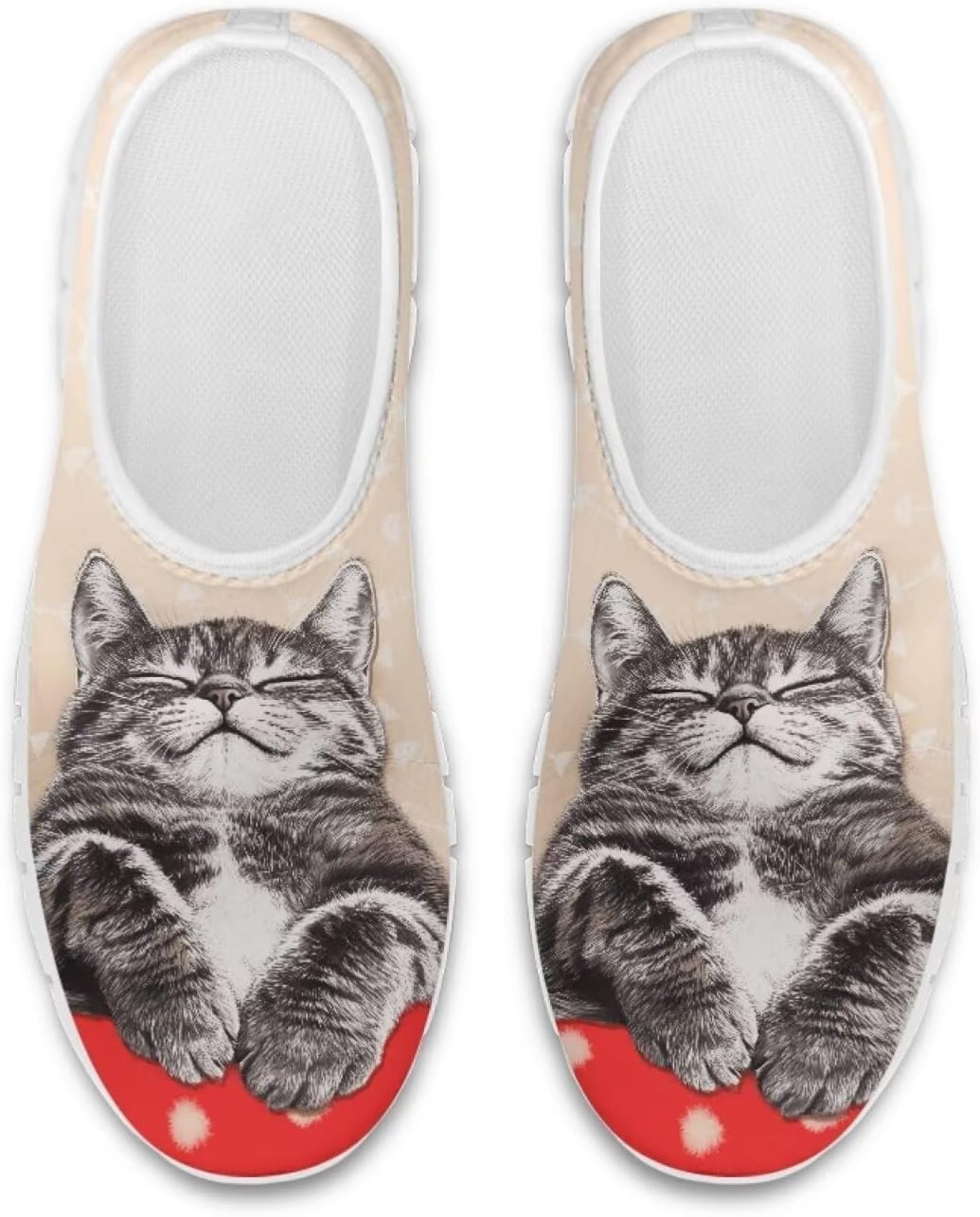 

Кроссовки-слипоны Chaqlin с анималистичным принтом, лоферы, широкие удобные низкие повседневные туфли для мужчин и женщин, для тренировок и повседневной носки, Cute Cat