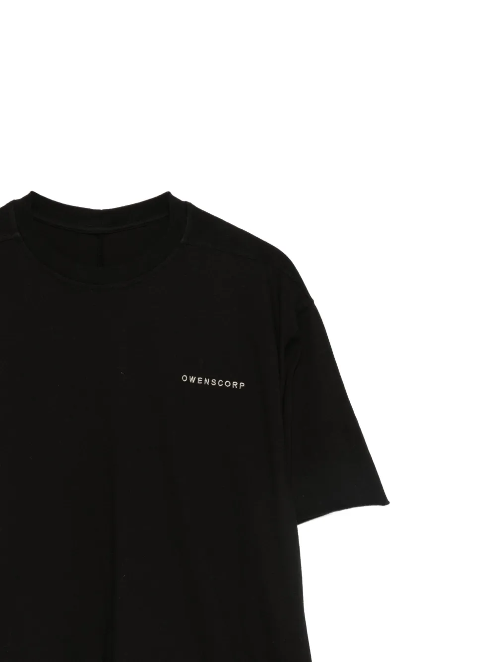 Футболка с необработанными краями и логотипом Rick Owens Kids, черный — фото 3