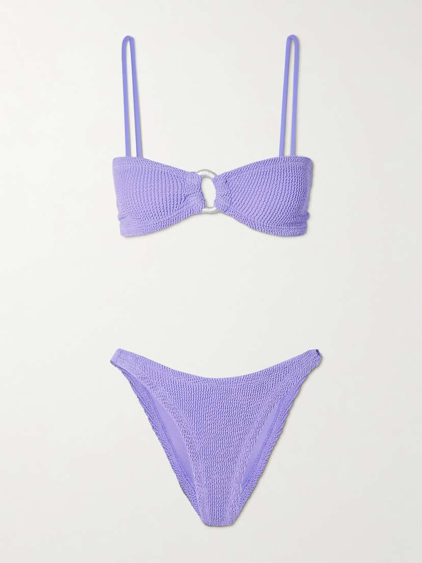 

Бикини Misty из искусственного жемчуга с жатым лифом Hunza G, сиреневый