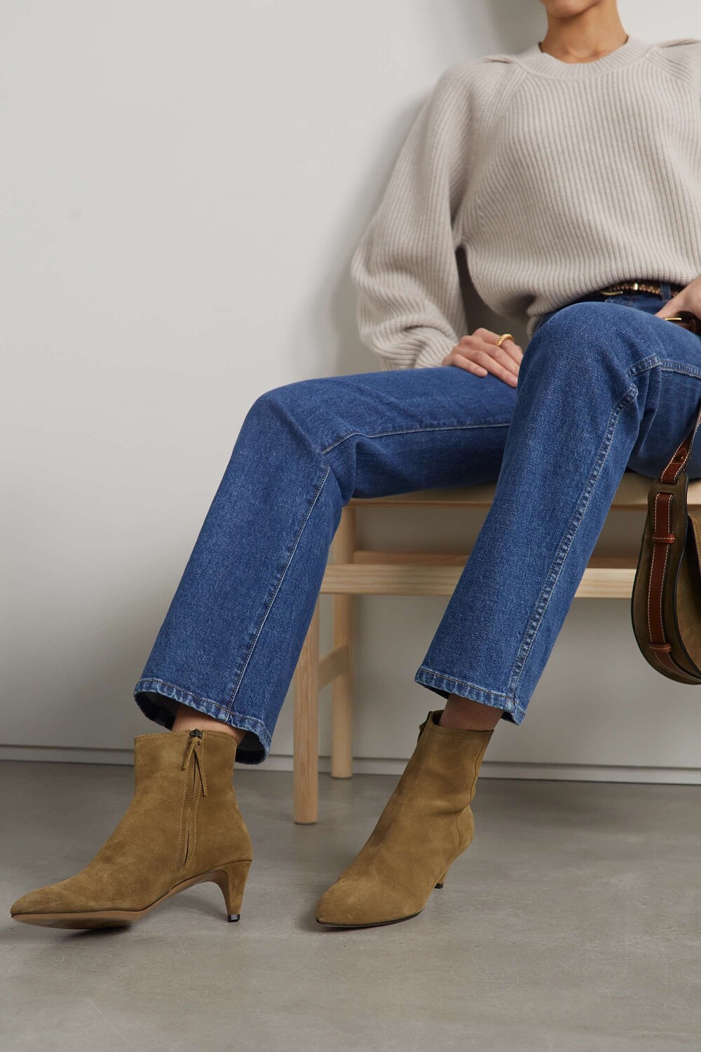 ISABEL MARANT замшевые ботильоны Deone, светло-коричневый — фото 3