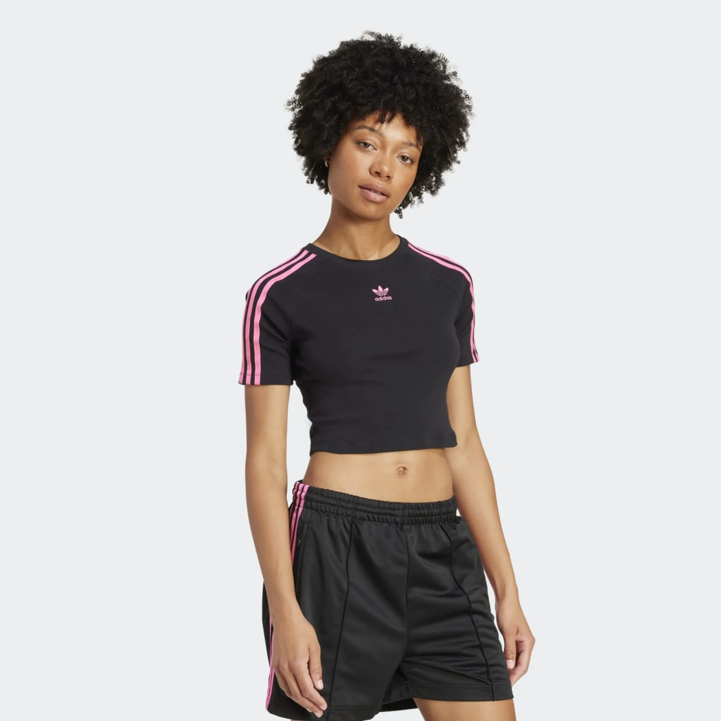 

Женская футболка Baby 3 полоски Originals Adidas, черный