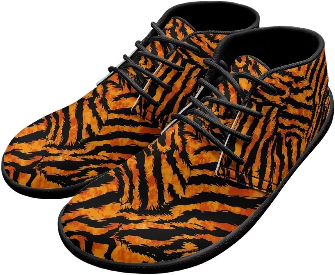 

Мужские низкие кроссовки Tomeusey для ходьбы, повседневные, с широким носком, с нулевым перепадом высоты подошвы, альпинистские ботинки для мужчин, Tiger Print