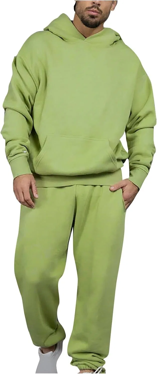 Спортивный костюм, джоггеры и свитшот, Generic, зеленый — фото 3
