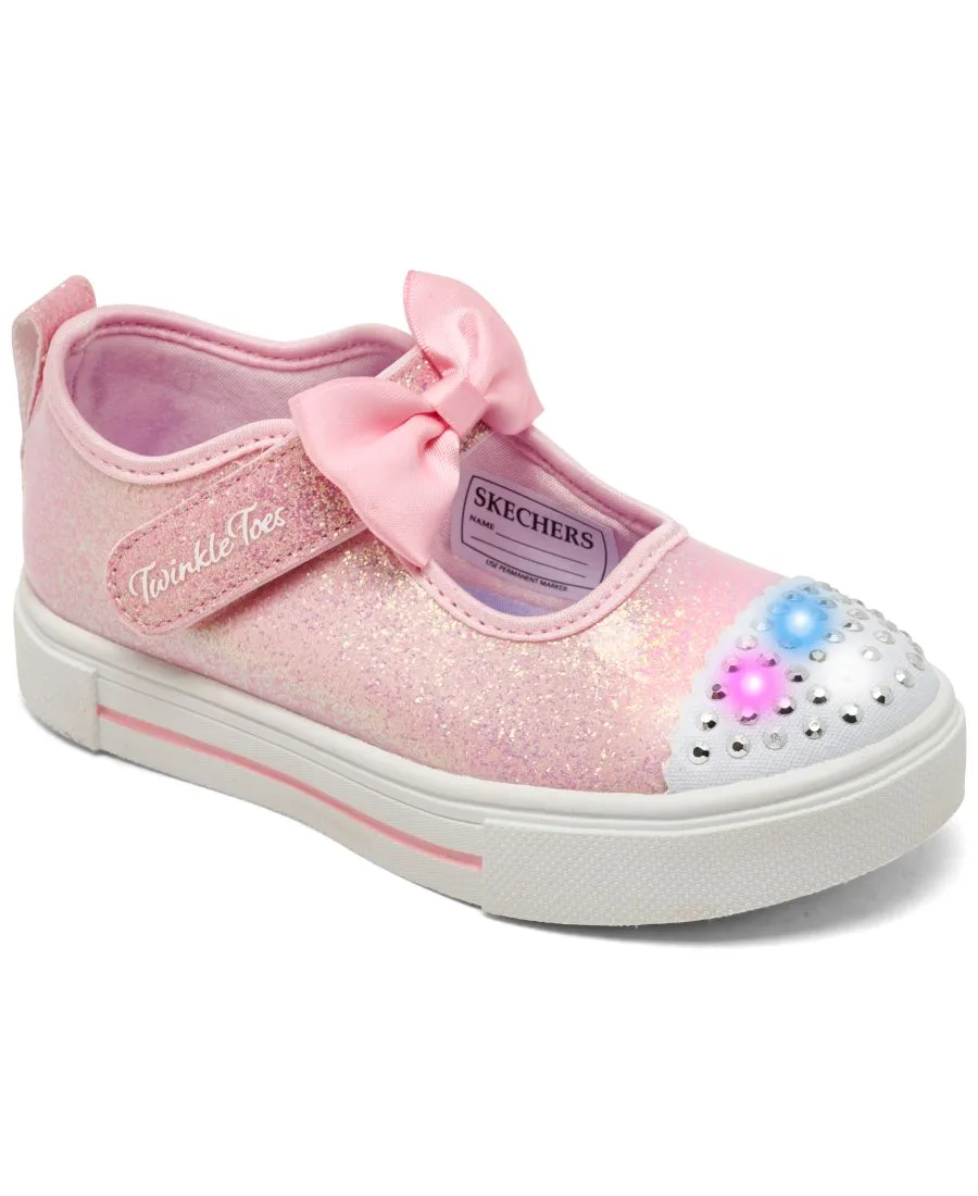 Детские кроссовки для девочек Twinkle Toes: Twinkle Sparks - Precious Jane Casual Sneakers от Finish Line Skechers, светло-розовый