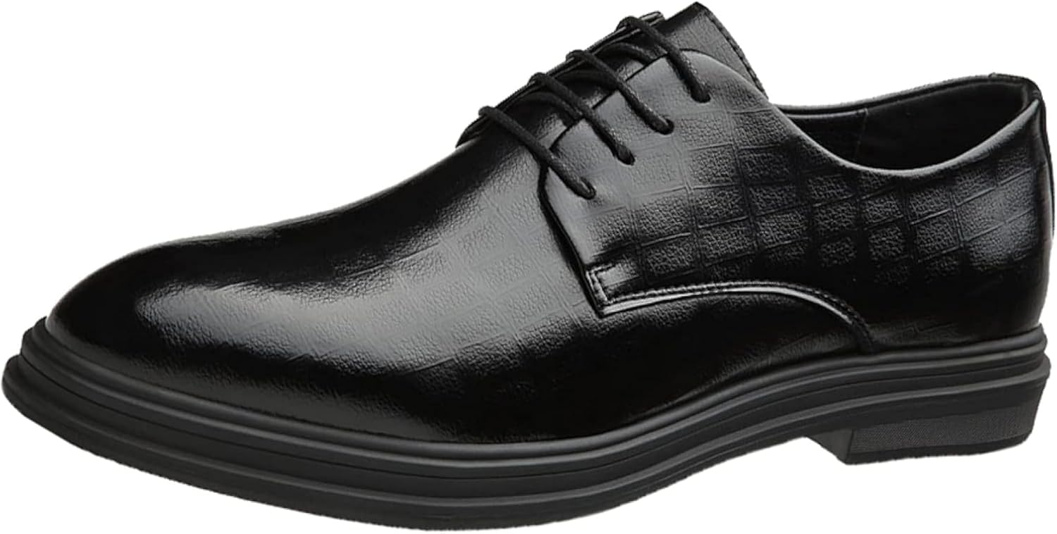 

Мужские туфли OXCOWNIU из искусственной кожи, офисные туфли на плоской подошве, деловые туфли, мужские оксфорды на шнуровке, туфли для вечеринок, черный