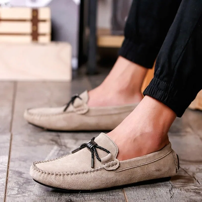 Лоферы замшевые, Mens, Loafers Shoe Suede Vamp Driving Loafers Moccasins Shoes, хаки PUGHGAETZF — фото 2