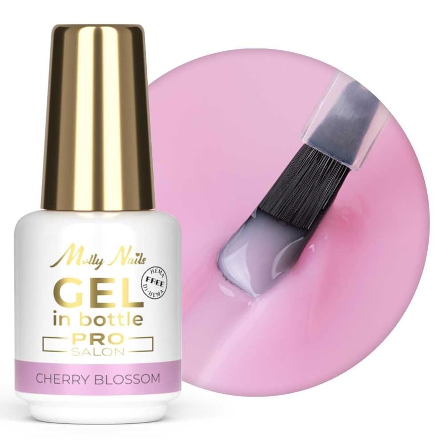 

Гель во флаконе с кисточкой Molly Nails Pro Salon Cherry Blossom HEMA/Di-HEMA Free 15 г
