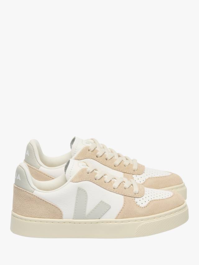 

Детские кожаные шнурованные ботинки V-10 VEJA, White/Natural Almond