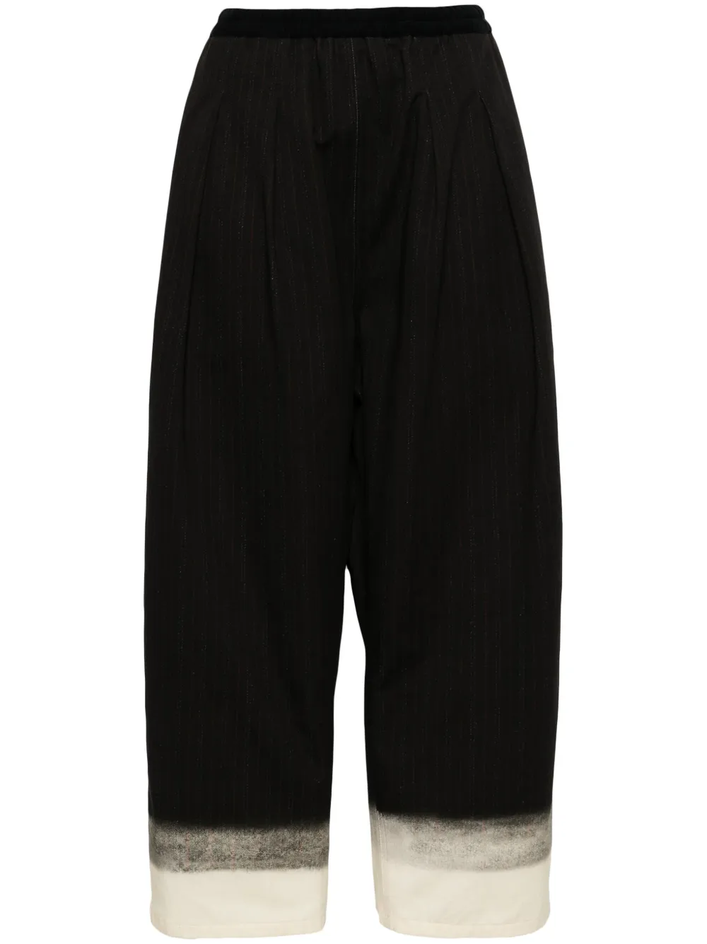 

Широкие брюки в тонкую полоску MAISON MARGIELA, черный