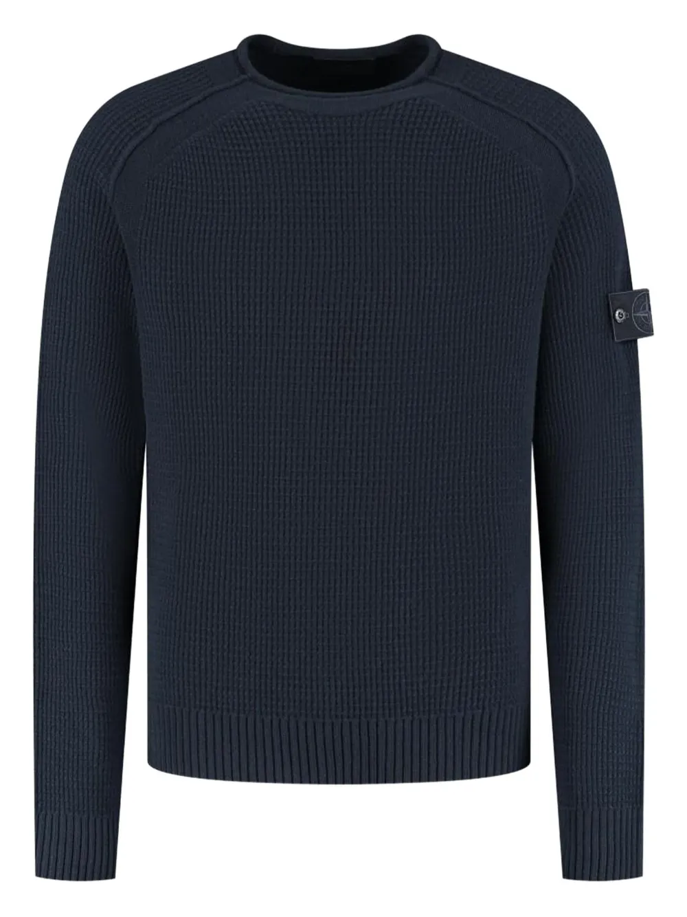 

Свитер с круглым вырезом и нашивкой-компасом Stone Island, синий