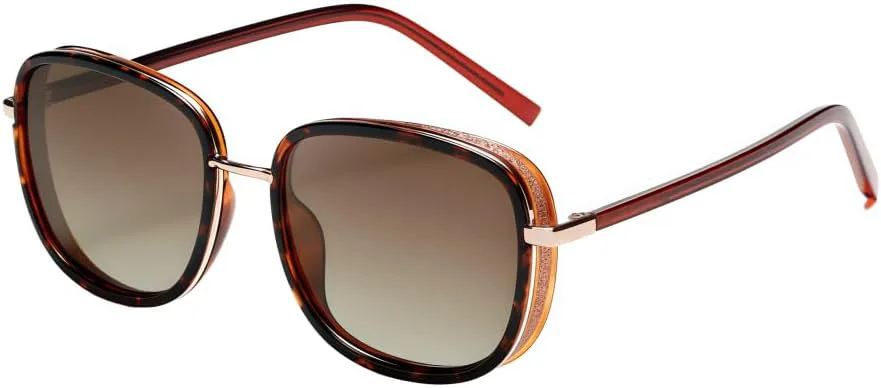 

Крупные квадратные солнцезащитные очки для женщин – винтажная ретро-оправа из прямоугольного пластика, защита от УФ-излучения, модные очки MAZNVISO, Brown