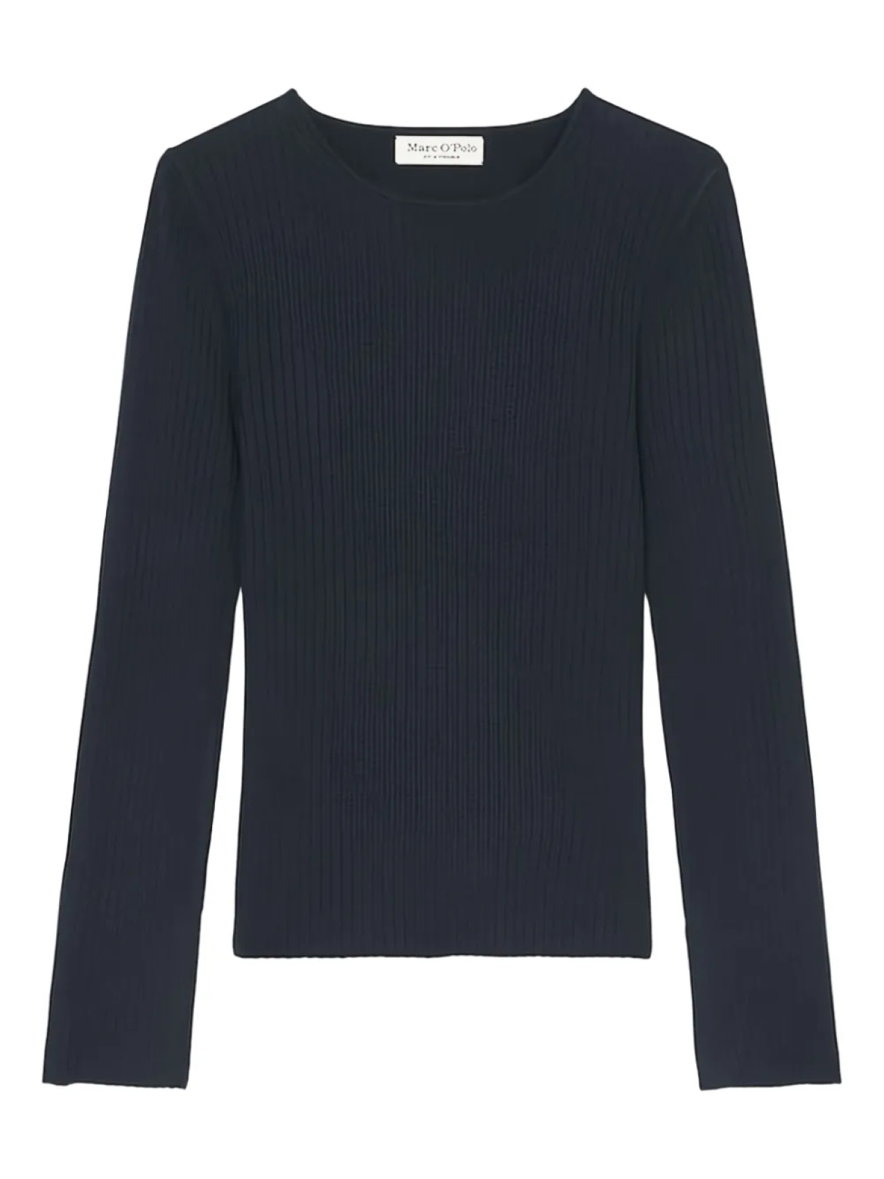 

Marc O'Polo топ в рубчик с длинными рукавами, синий
