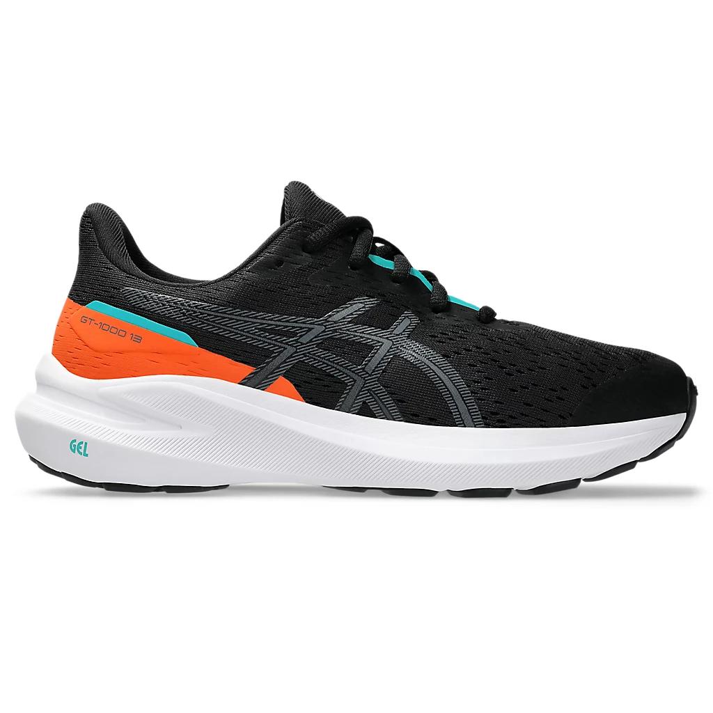 Gt-1000 13 износостойкие низкие детские тренировочные ботинки black/carbon kids' ASICS, черный/Carbon — фото 2