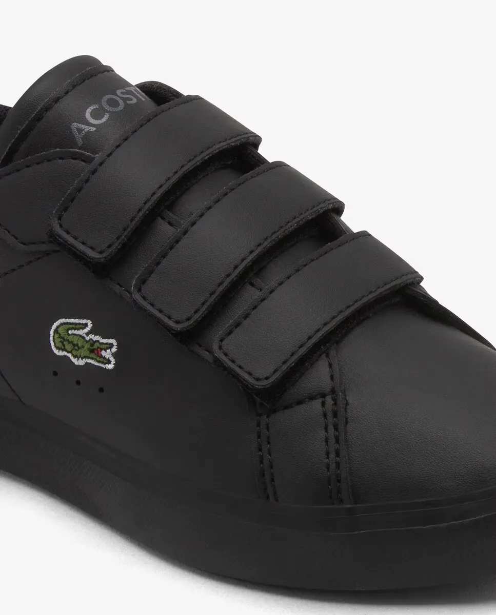 Lacoste Детские универсальные спортивные кроссовки Powercourt черного цвета — фото 4