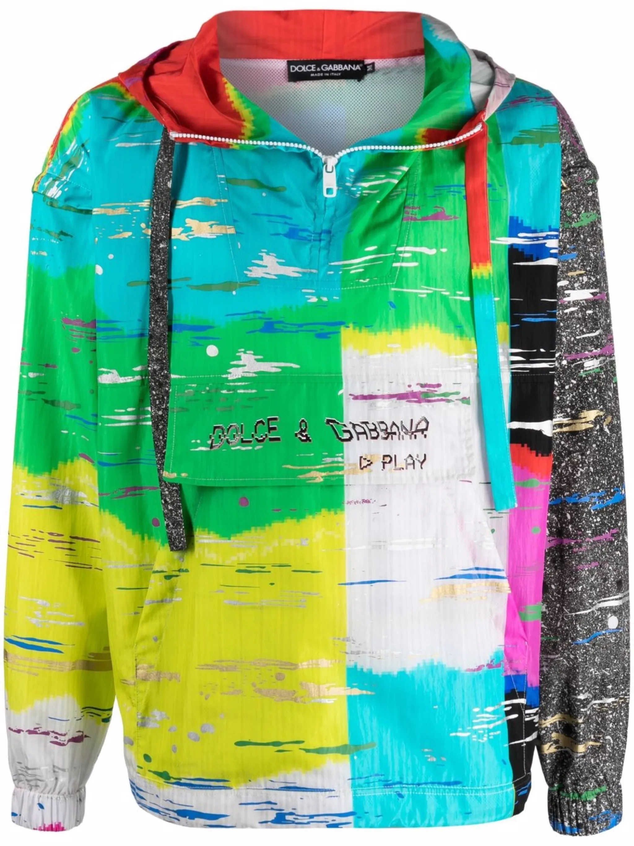 

Худи с абстрактным принтом и логотипом Dolce & Gabbana, белый