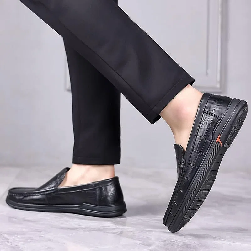 Лоферы кожаные ручной работы Casual Shoes Black UOPYNE — фото 2