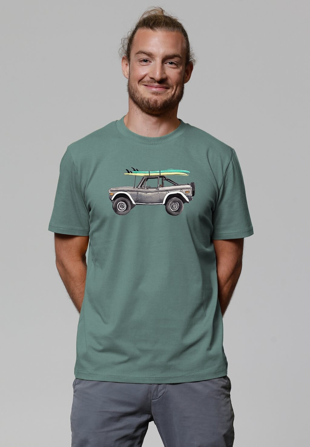 

Футболка с принтом SURF PICKUP watapparel, темно-зеленый