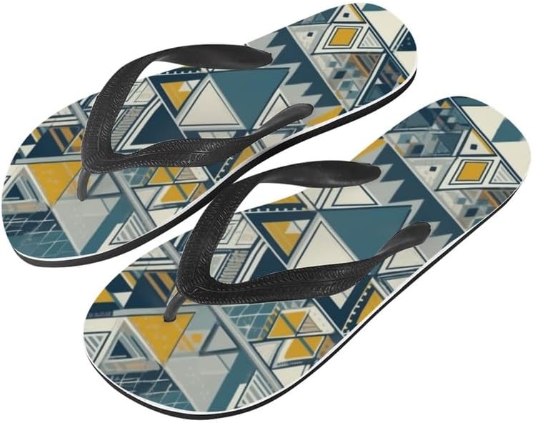 

Женские шлепанцы Semiouray Lotus, мужские классические вьетнамки с галактическим тай-дай геометрическим рисунком, мягкие и удобные, для ванной, унисекс, Multi-colour Geometry
