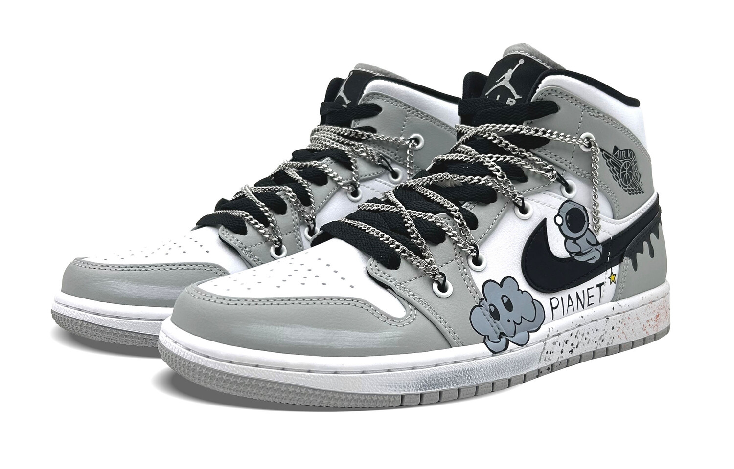 Jordan Air Jordan 1 винтажные баскетбольные кроссовки мужские, Gray — фото 2