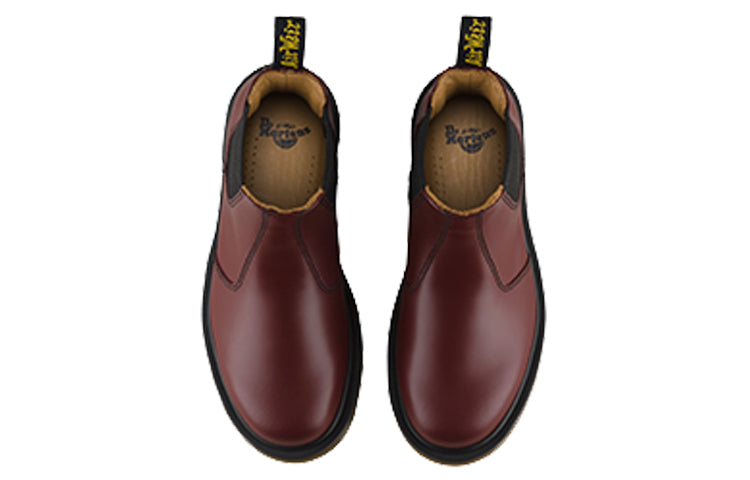 Мужские ботинки челси Dr.Martens 2976 из гладкой кожи, вишнево-красный — фото 2