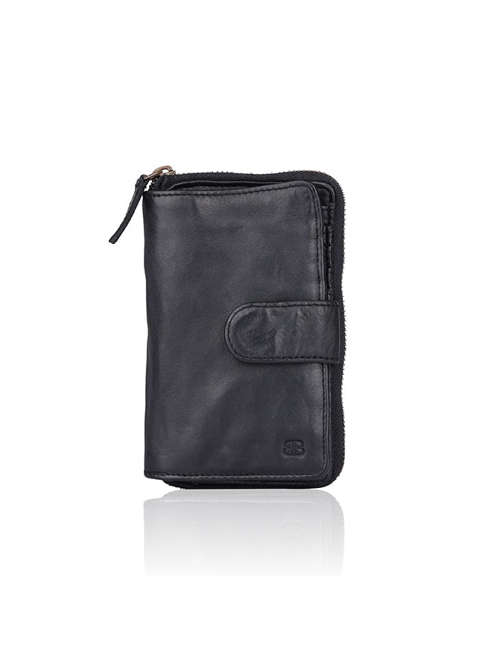 

Кожаный кошелек "Collins" черного цвета - (Ш)9 x (В)17 x (Г)3 см Bellicci