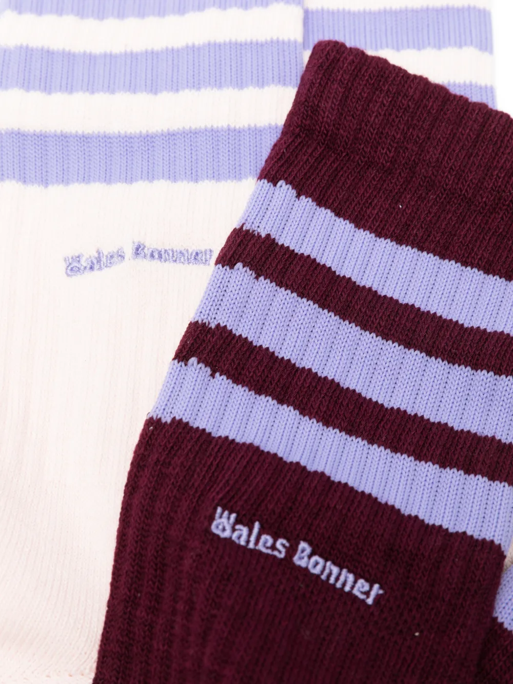Носки в полоску X Wales Bonner (набор из двух пар) Adidas, красный — фото 2