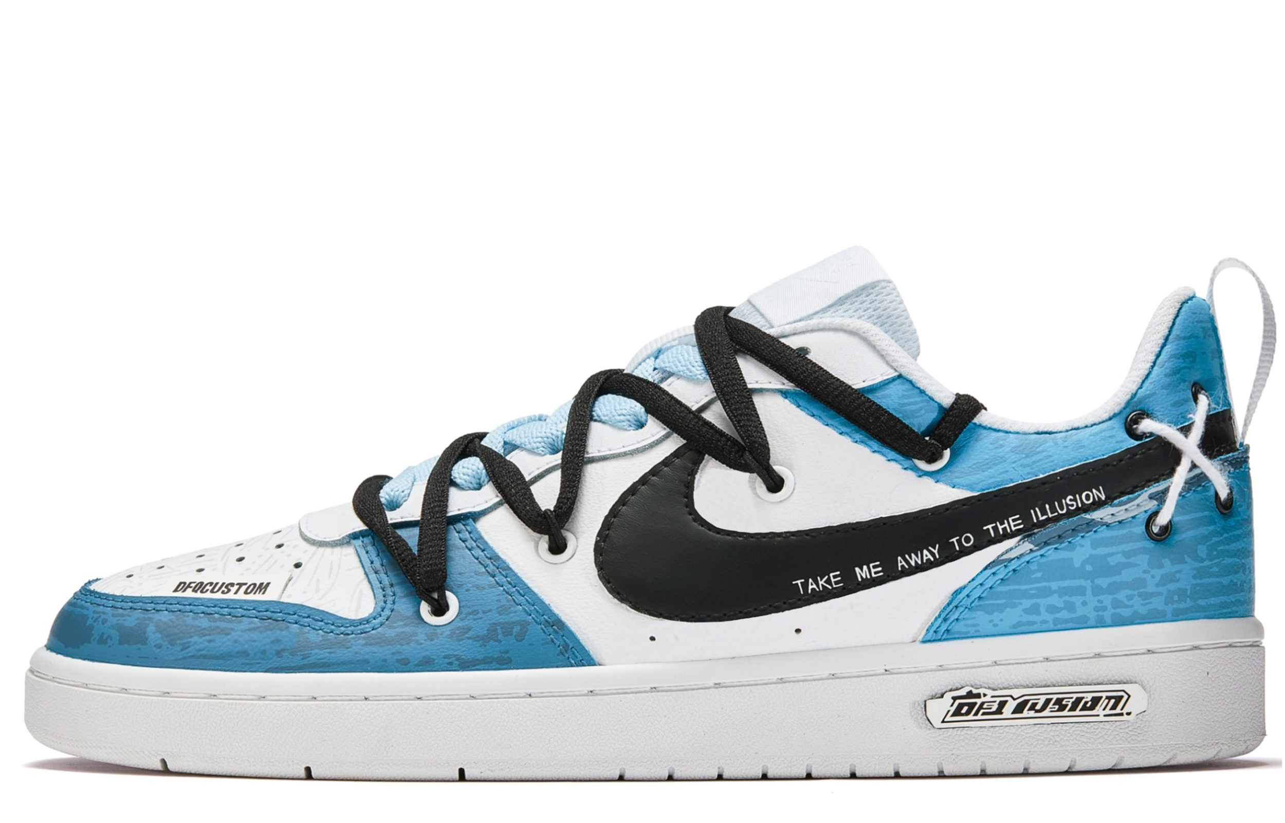 

Кроссовки Nike Court Vision 1 Skateboarding Shoes Women's Low-top Blue/black/white, синий