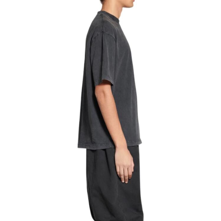 520 Футболка мужская черная/серая Balenciaga, черный — фото 3