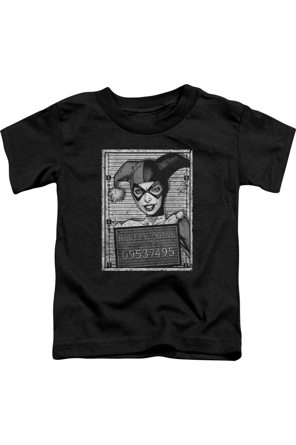 

Футболка с коротким рукавом для малышей Batman и Harley в тюремной робе Gildan, черный