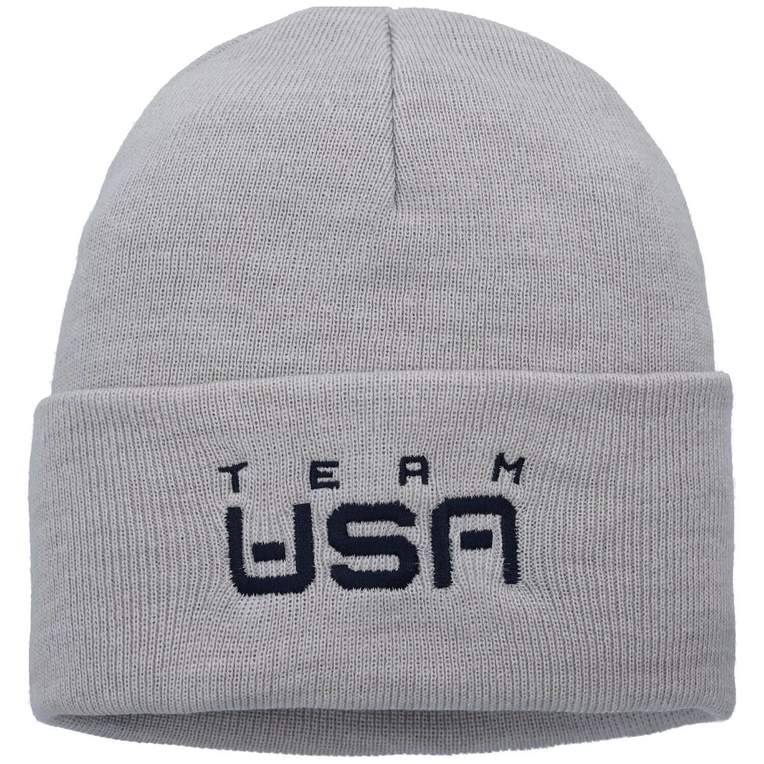 

Мужская серая вязаная шапка с манжетами Nike Heathered Team USA