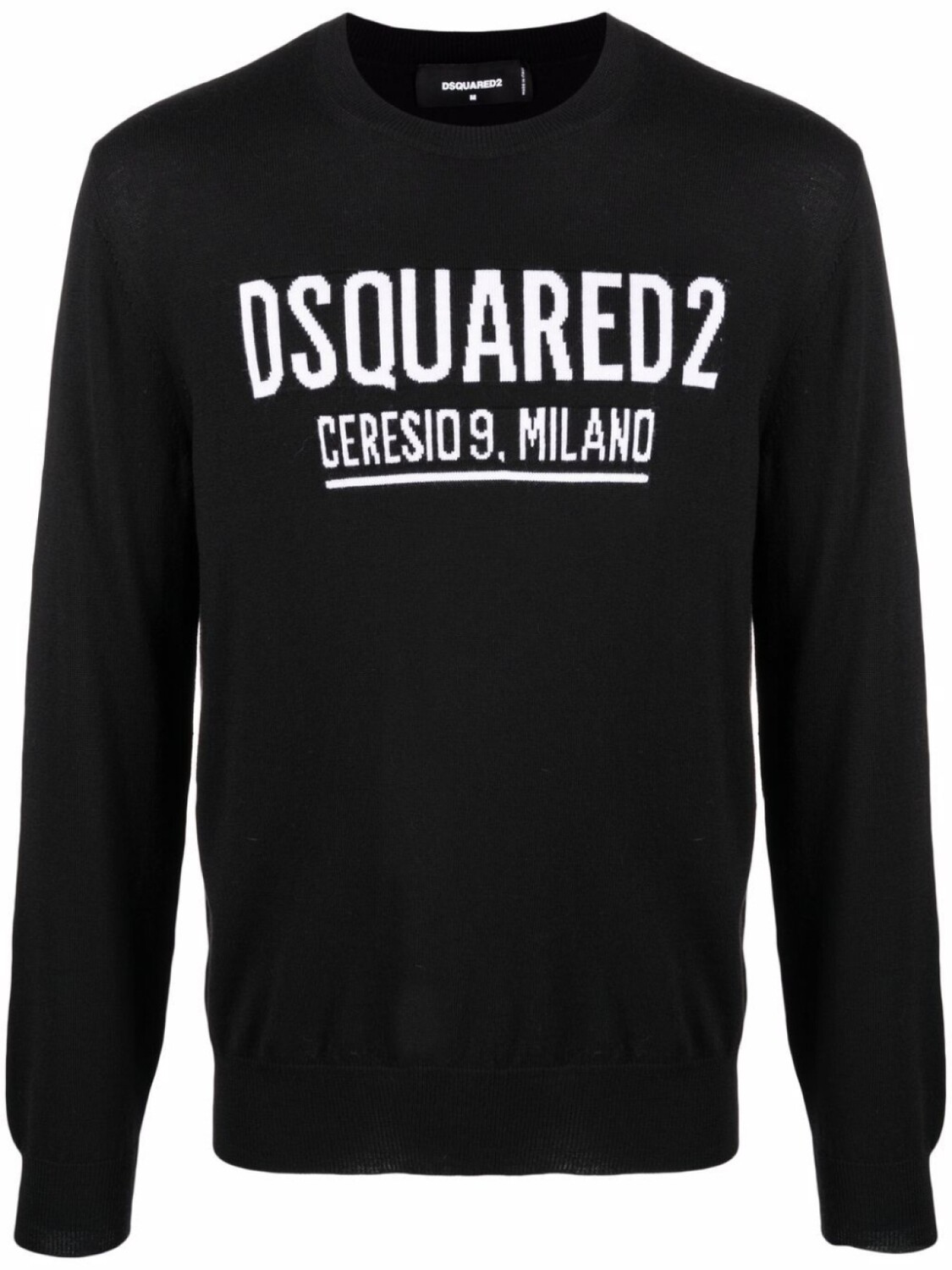 

Dsquared2 джемпер вязки интарсия с логотипом, черный