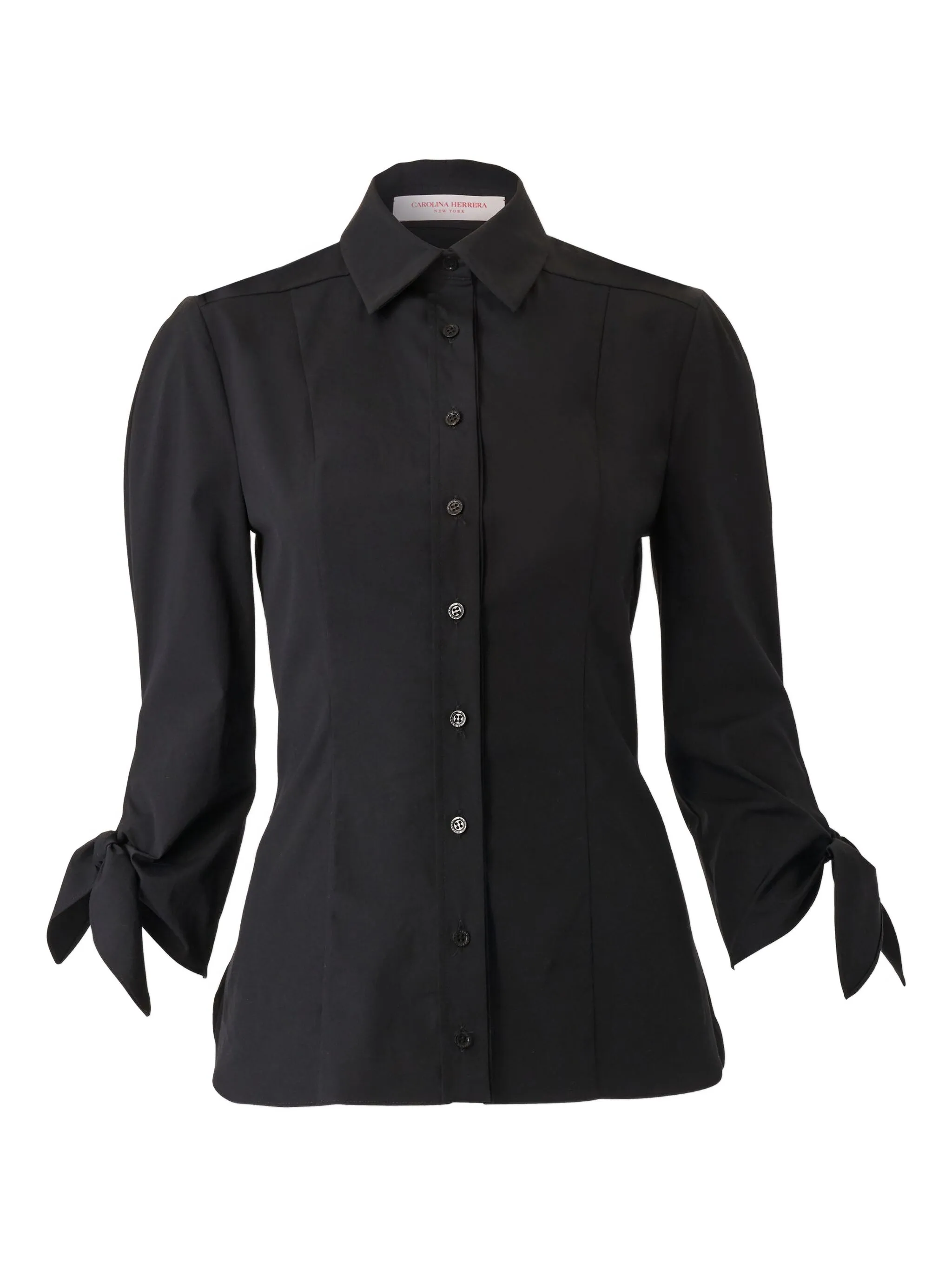 

Футболка с завязками на рукавах Carolina Herrera, черный
