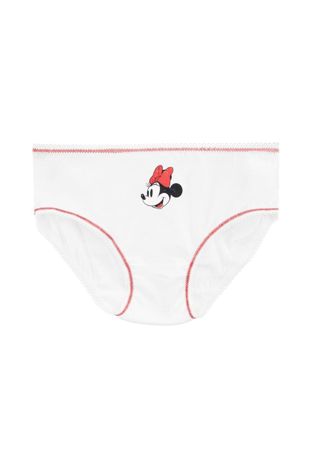 Комплект нижнего белья в полоску Minnie Mouse, 5 шт. Disney, красный — фото 2