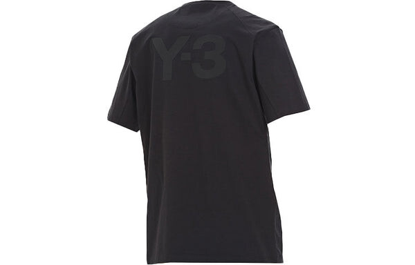 Футболка men's y-3 back printing round neck casual short sleeve black Adidas, черный — фото 2