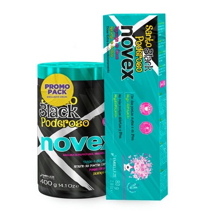 

Santo Black Powerful Pack - профессиональный уход за волосами Novex