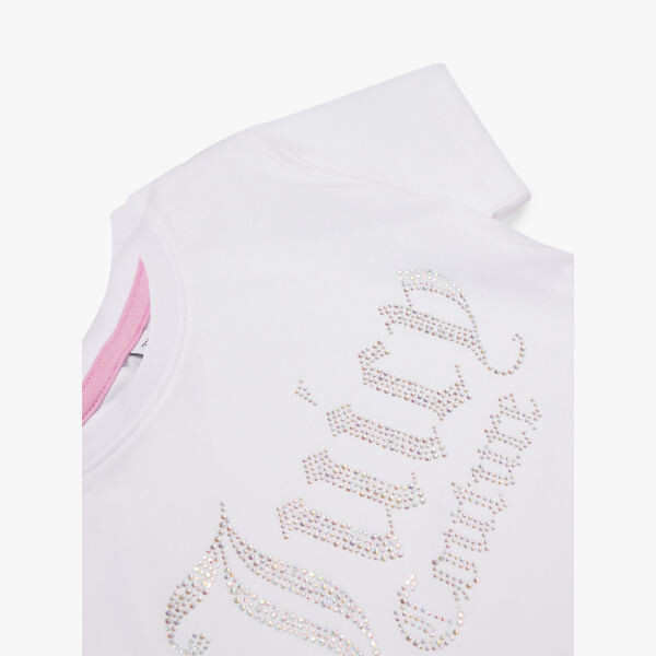 Футболка Diamante с короткими рукавами из хлопкового трикотажа 7-16 лет Juicy Couture, белый — фото 2