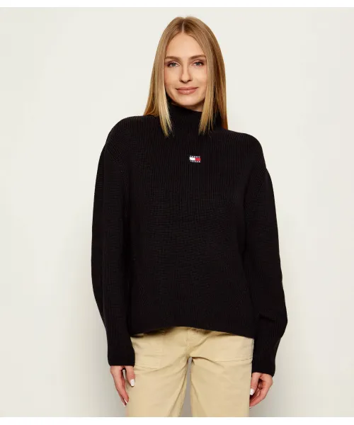 

Полуводолазка Loose fit Tommy Jeans, черный