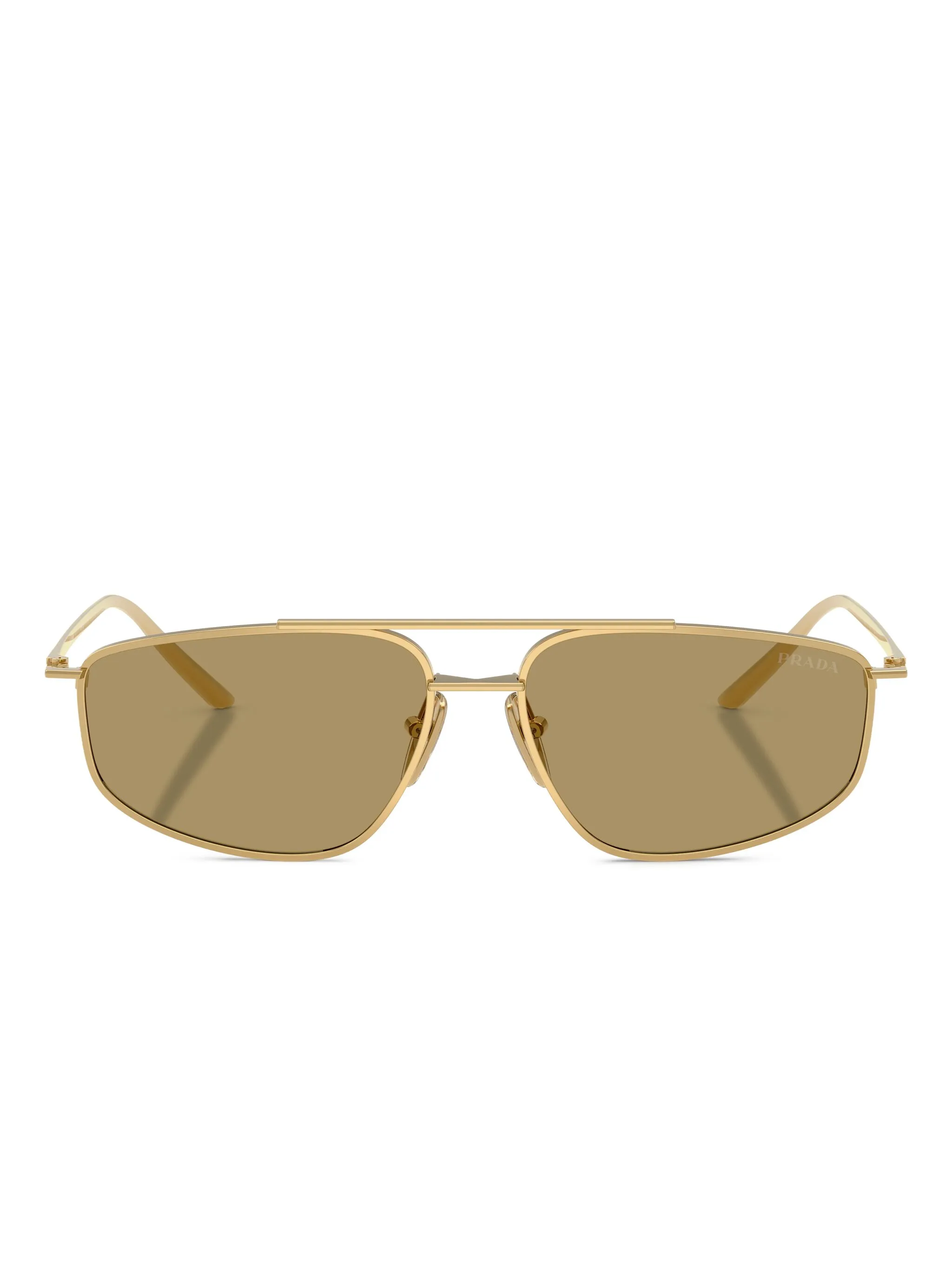 

Солнцезащитные очки в геометричной оправе Prada Eyewear, золотистый