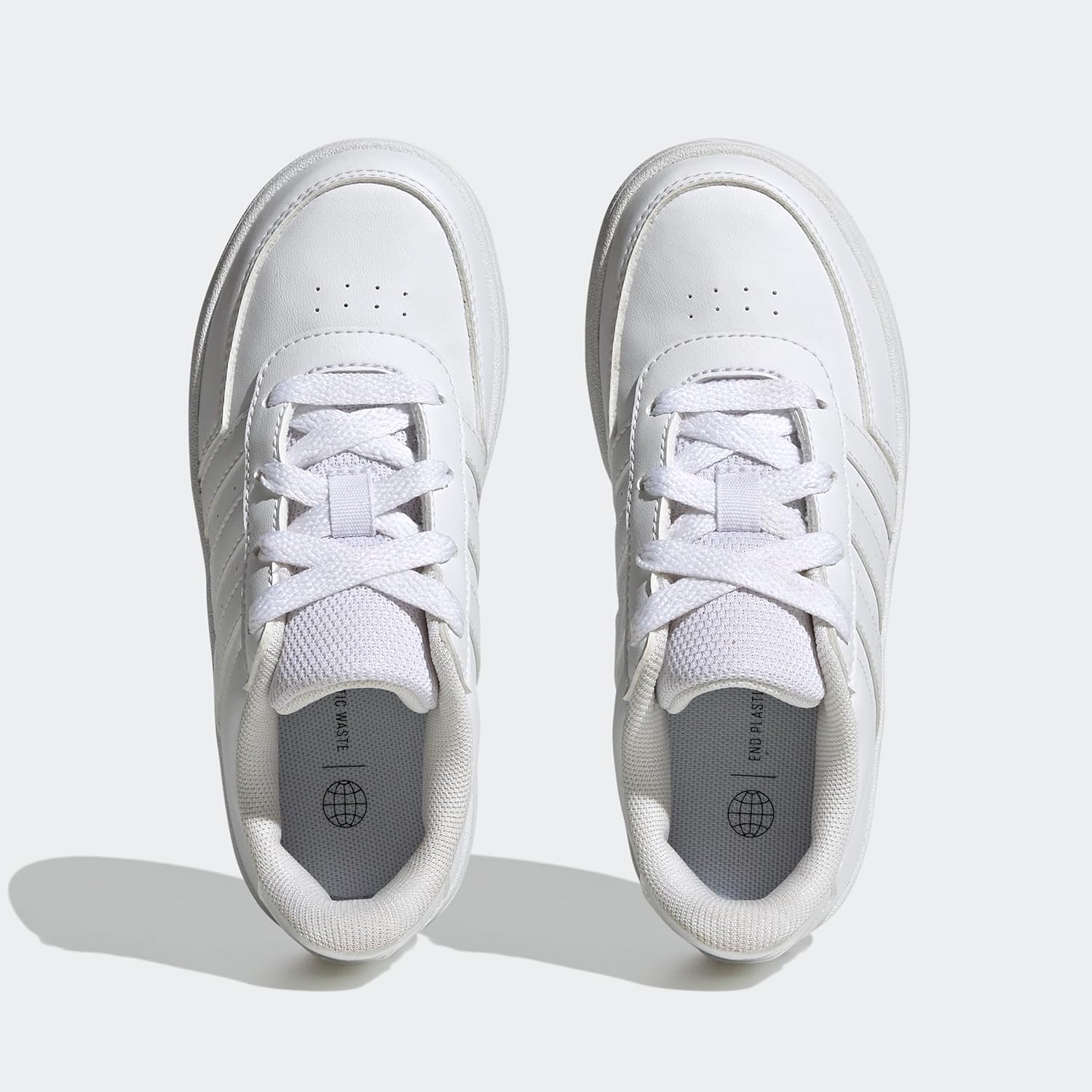 Кроссовки adidas для детей и подростков Breaknet Lifestyle Court с шнуровкой, белый — фото 4