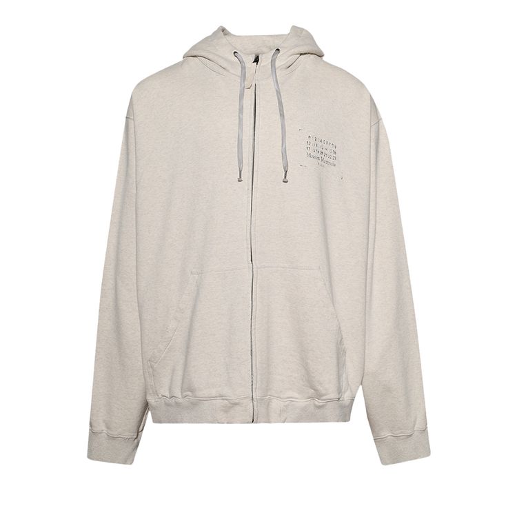

Худи Maison Margiela Stamp Logo Zip Hoodie 'Ecru Melange', желто-коричневый