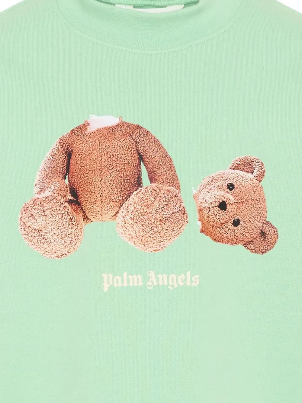Толстовка с графичным принтом Palm Angels Kids, зеленый — фото 3