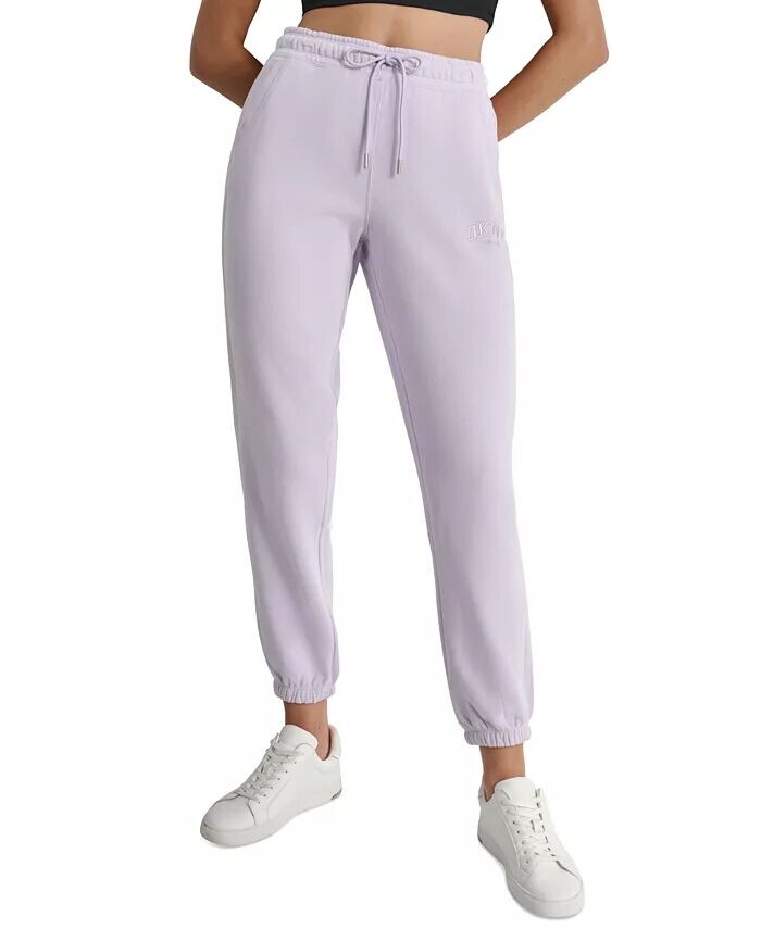 

Спортивные женские флисовые спортивные штаны Jogger на шнурке DKNY, фиолетовый